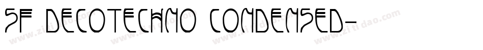 SF DecoTechno Condensed字体转换